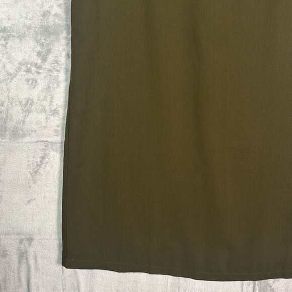 NWT New Lulus Army Green Midi Dress Zippered Back Fully Lined Size Medium - Picture 6 of 10